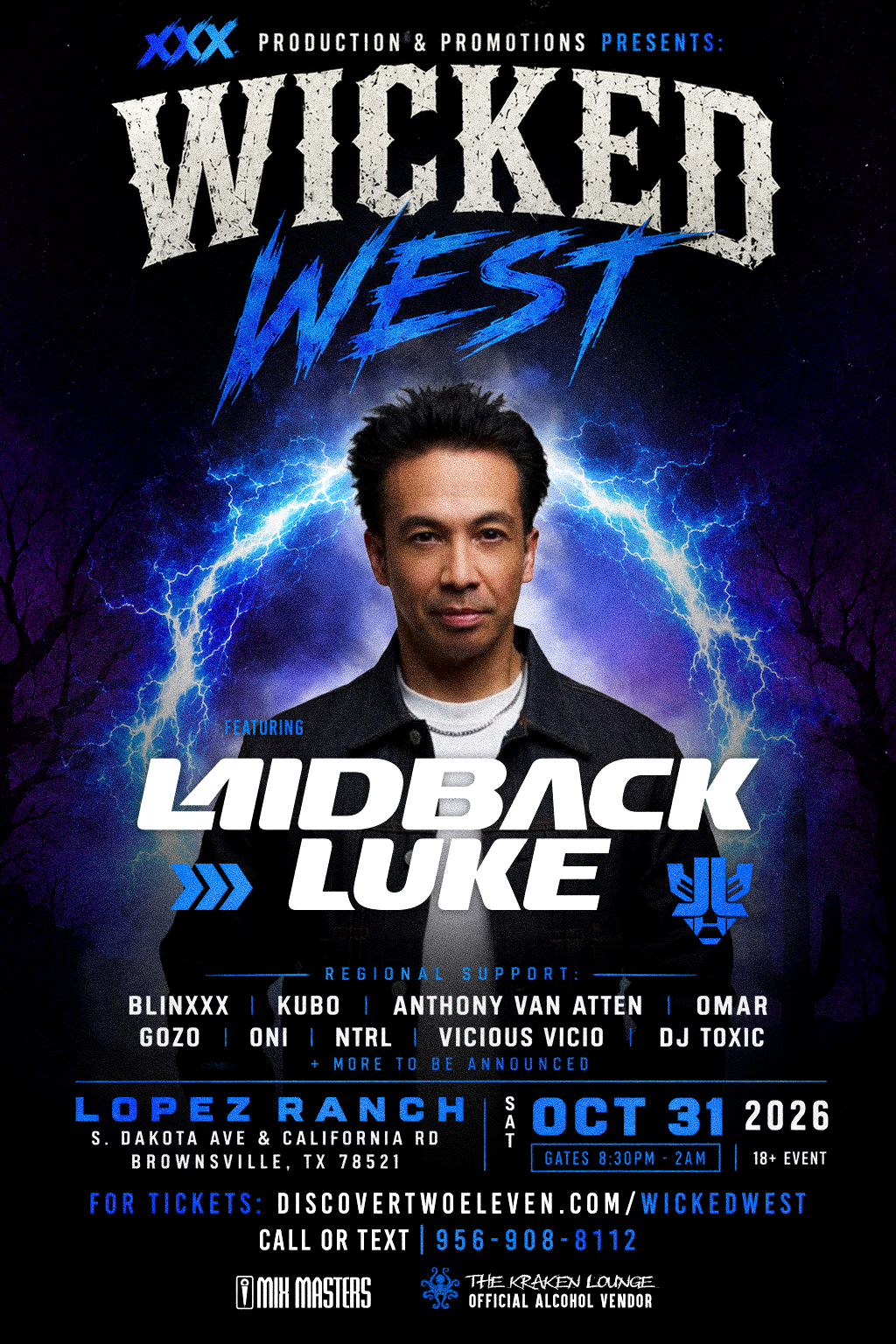 Wicked West: Laidback Luke flyer